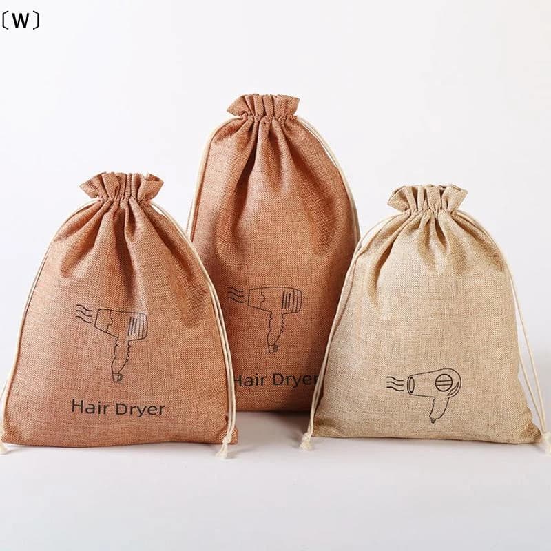 〔W〕Hair Dryer Storage Bag With Drawstring Travel Storage Bag For All Hair Tools, Perfect For Bathroom, Gym, Hotel & Home Use