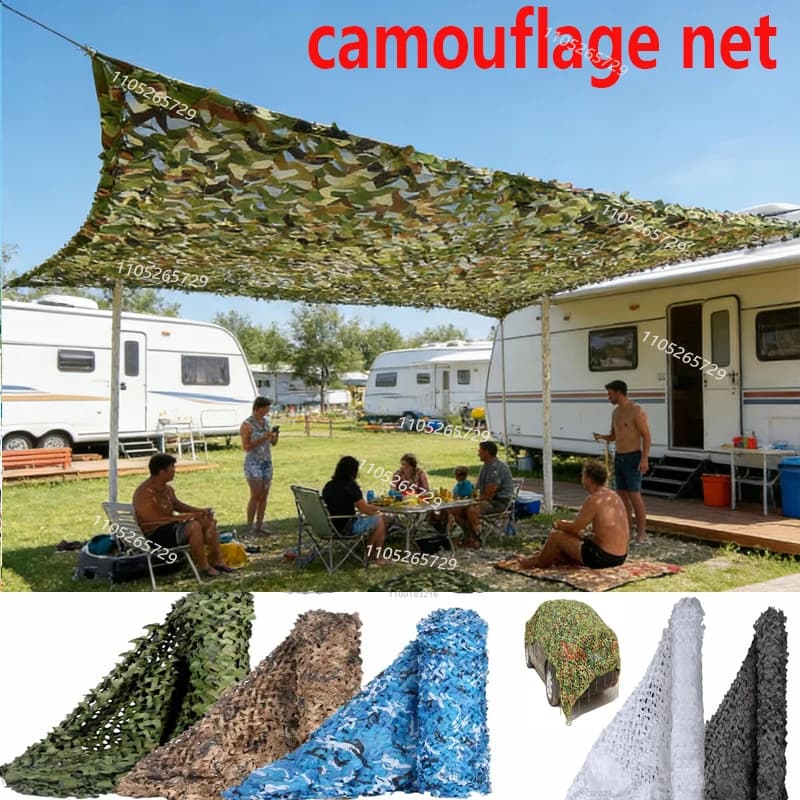 Double layer reinforced camouflage in Oxford fabric for decoration of shelters, shading, camouflage fences, camping