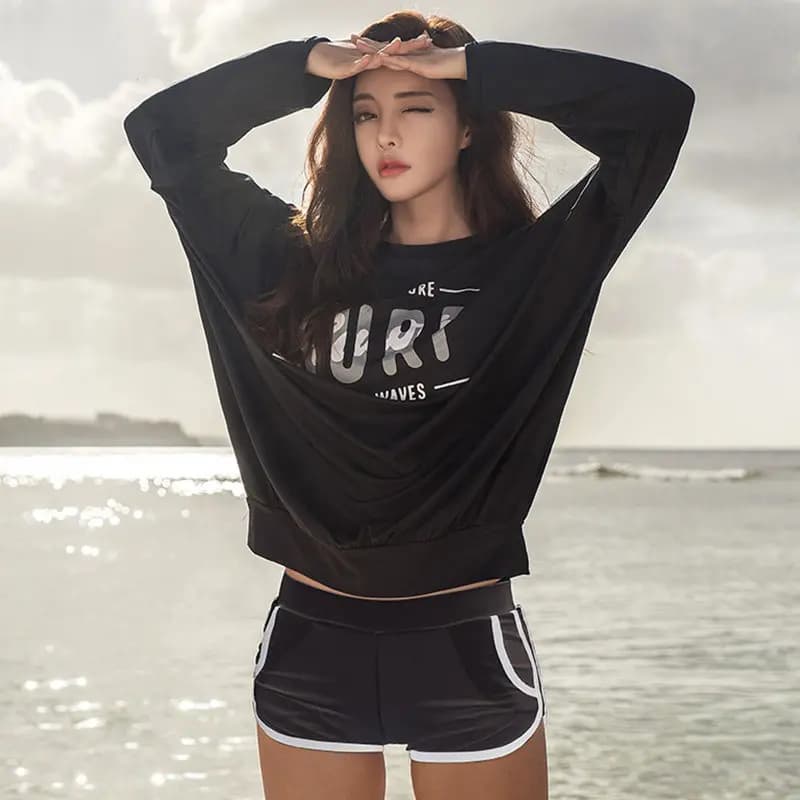 Women's Long Sleeved Mute for Snorkeling and Surfing, Quick Drying Swimsuit for Diving