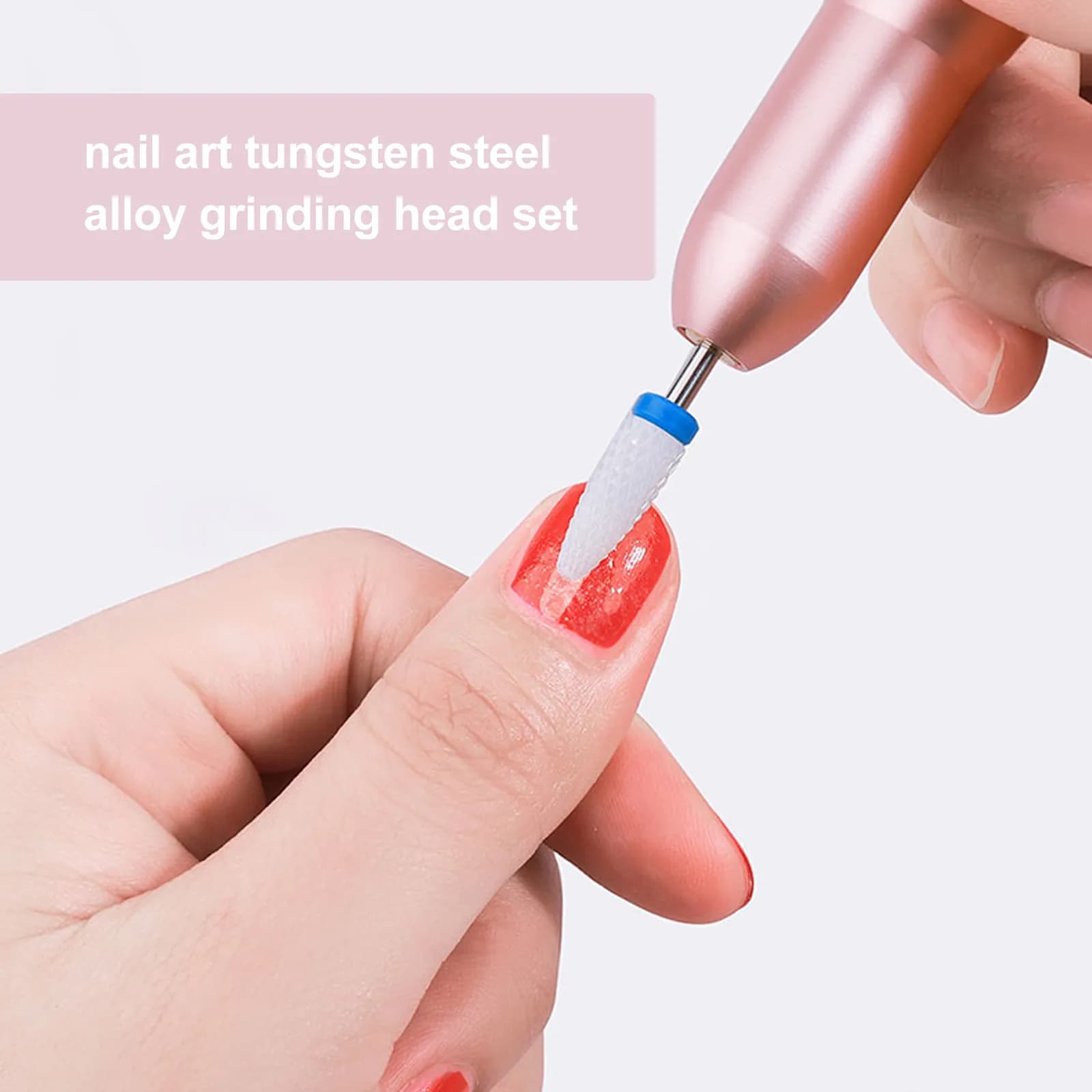 Testina per lima per unghie, accessori per manicure, utensile per lucidatura e levigatura