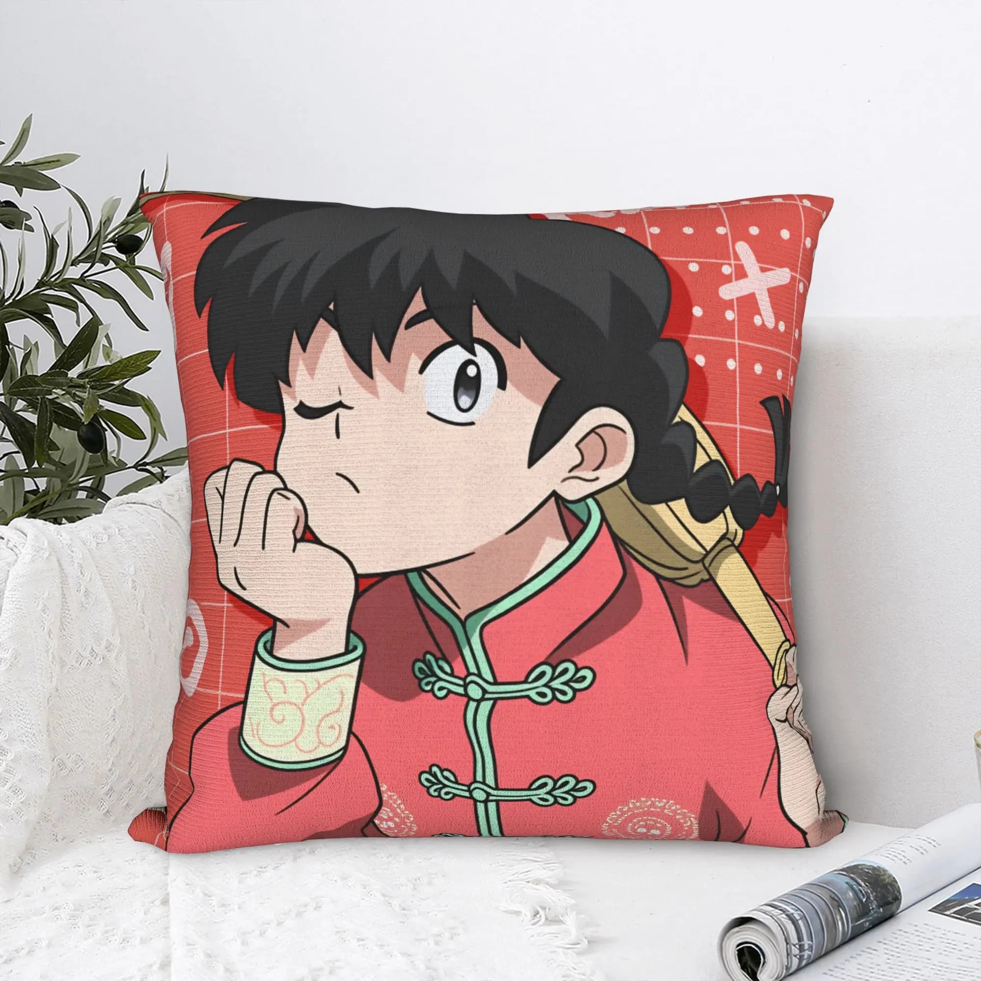 Pillow Cover Anime Ranma 1/2 Funny Pillow Case For Sofa Home Decor Pillowcases