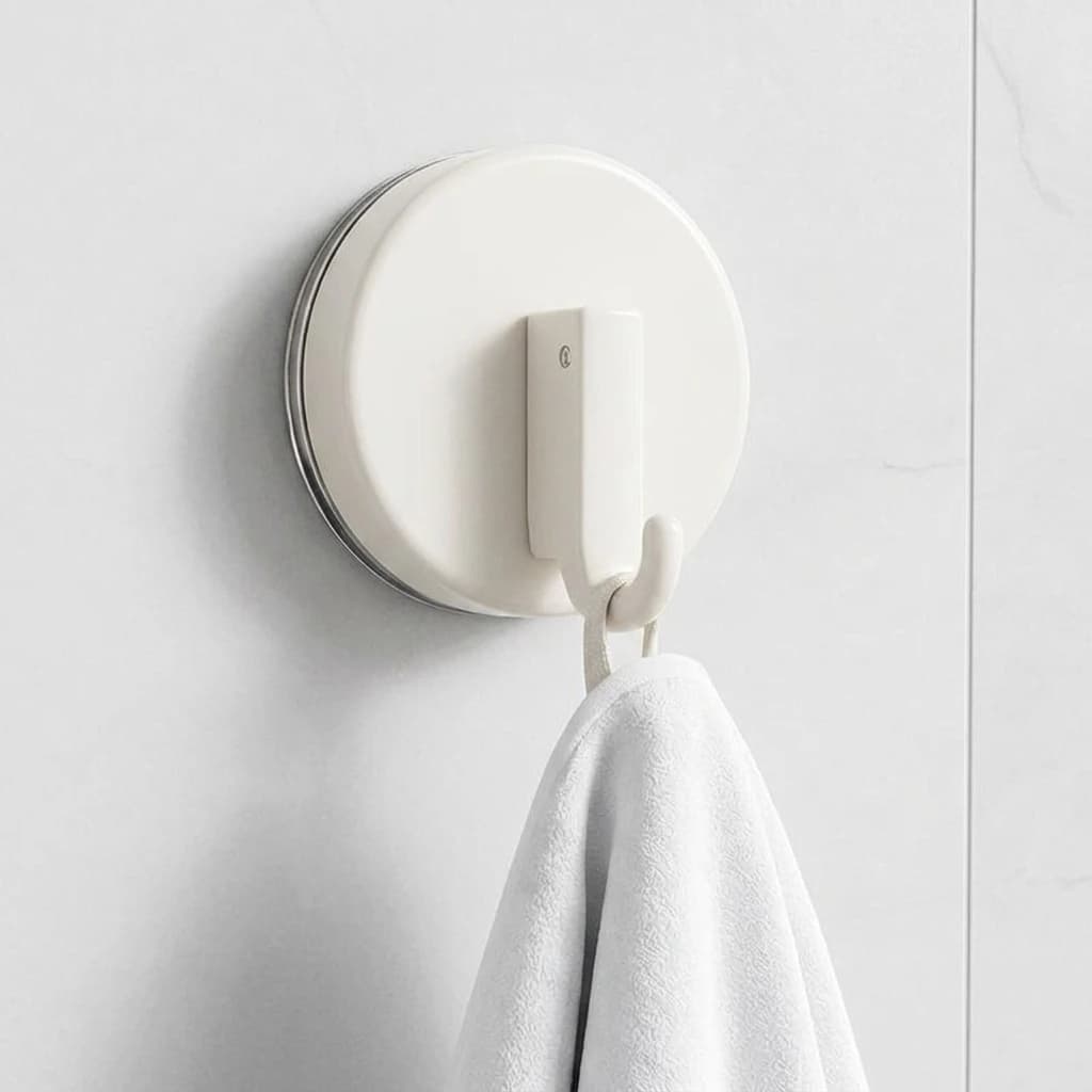 1pc Suction Cup Hook ABS Plastic Wall Hanger for Bathroom Kitchen No Drill Heavy Duty Adhesive Organizer Home storage supplies