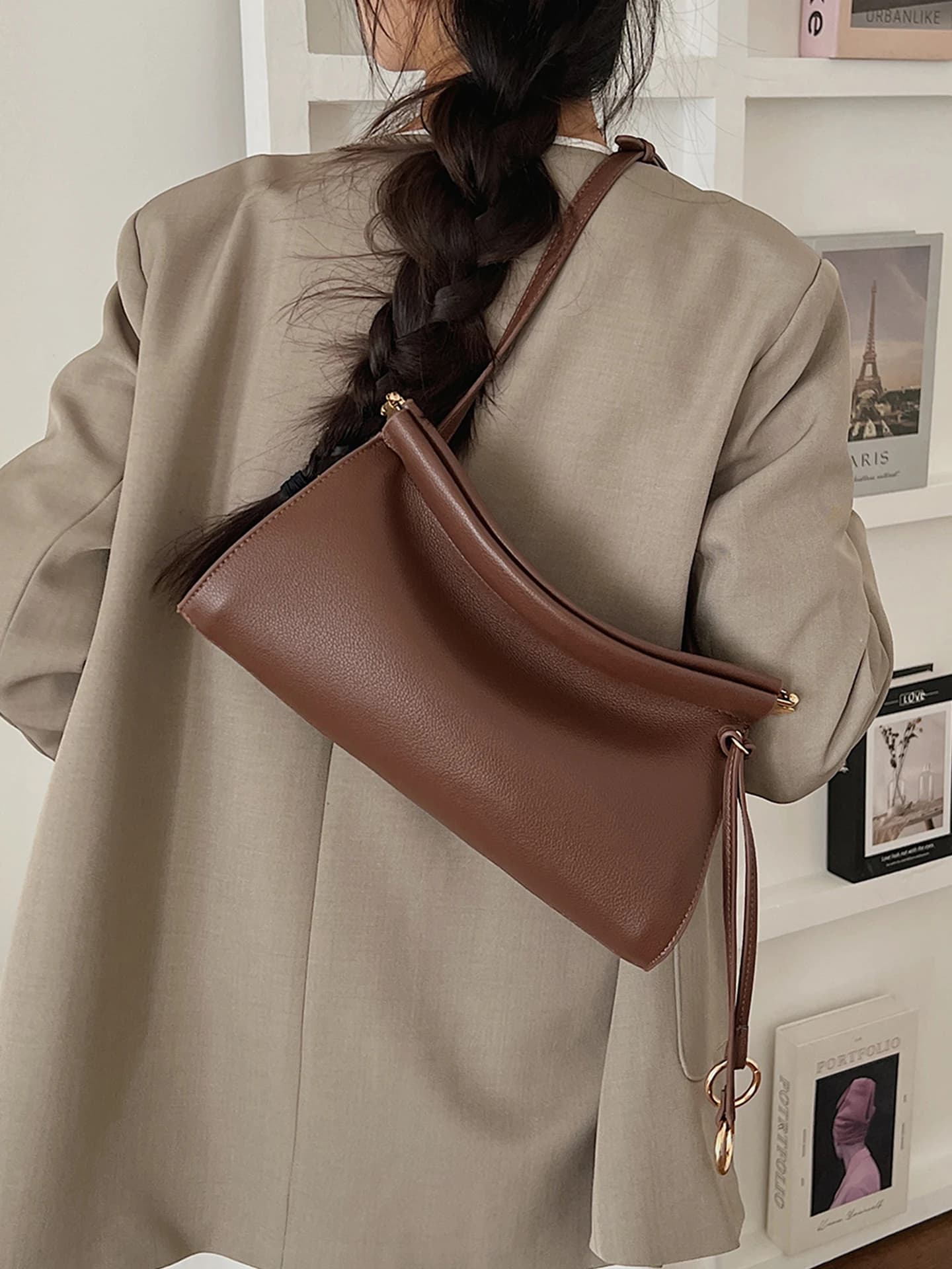 Borsa a Tracolla Elegante da Donna 2026 Nuova Collezione Primavera per Lavoro e Pendolarismo, Borsa a Spalla Singola di Lusso