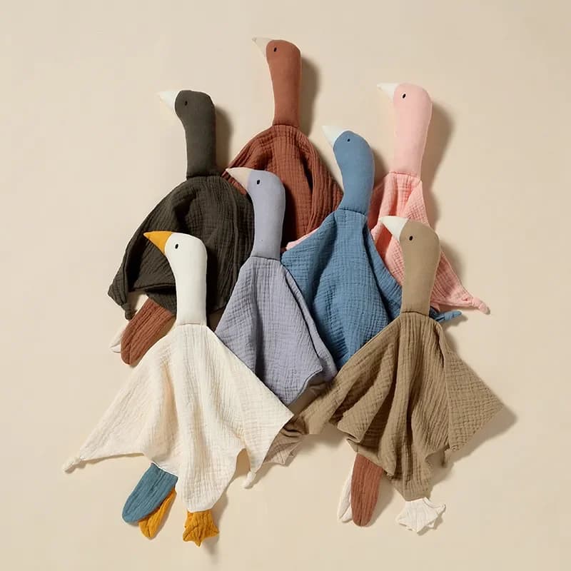 Simpatico cigno bambino cotone piumino coperta neonato cartone animato bambole addormentate giocattolo per dormire lenisce placare asciugamano bavaglini asciugamano saliva nuovo