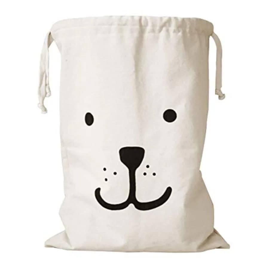 Canvas Duffle Storage Carry Heavy Duty Basket Laundry Bag Reusable Wall Delicates with Drawstring Pouch Christmas Gift for Trav
