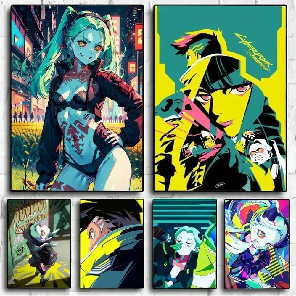 Anime Cyberpunk Edgerunners Poster senza cornice su tela Poster Wall Art Painting Camera da letto Studio