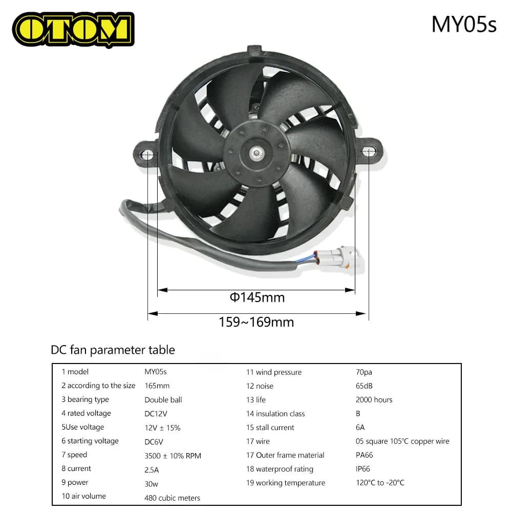 Moto 5 Pollici Moto Ventola Del Radiatore 60W DC 12V di Raffreddamento Grande Flusso Elettrico Ventola di Raffreddamento Dell'olio ATU UTV Per KTM HONDA YAMAHA RM