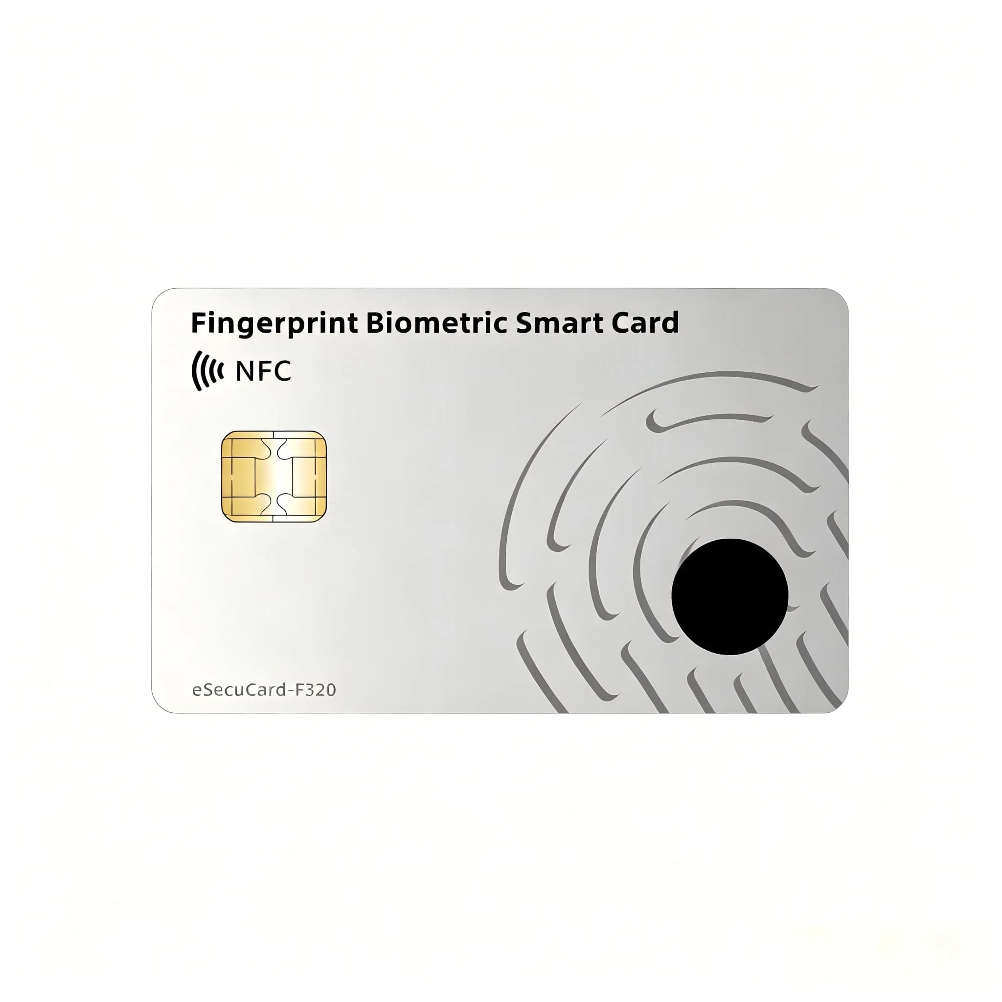 Excelsecu eSecuCard-F320 Dual Interface Fingerprint Smart Card ISO7816 Contact + NFC Contactless Biometric Encrypted CPU Card Id