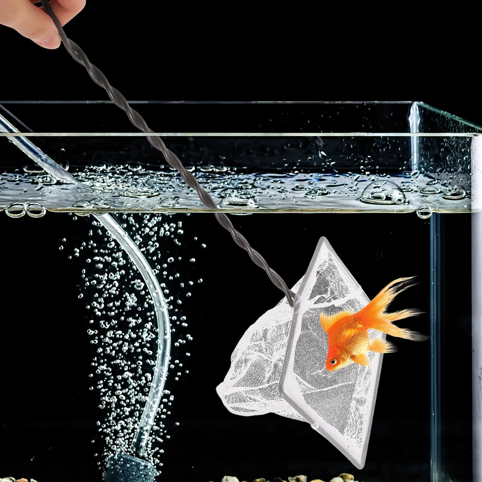 Rete da Pesca Professionale Leggera per Acquario, Gamberetti, Guppy, Carpe - Strumento di Recupero Portatile a Rete Facile da Usare