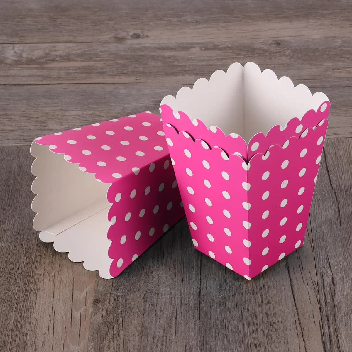 24Pcs Popcorn Holders Food Grade Paper Boxes Dot Design Snack Containers for Wedding Party Movie Night Popcorn Cartons