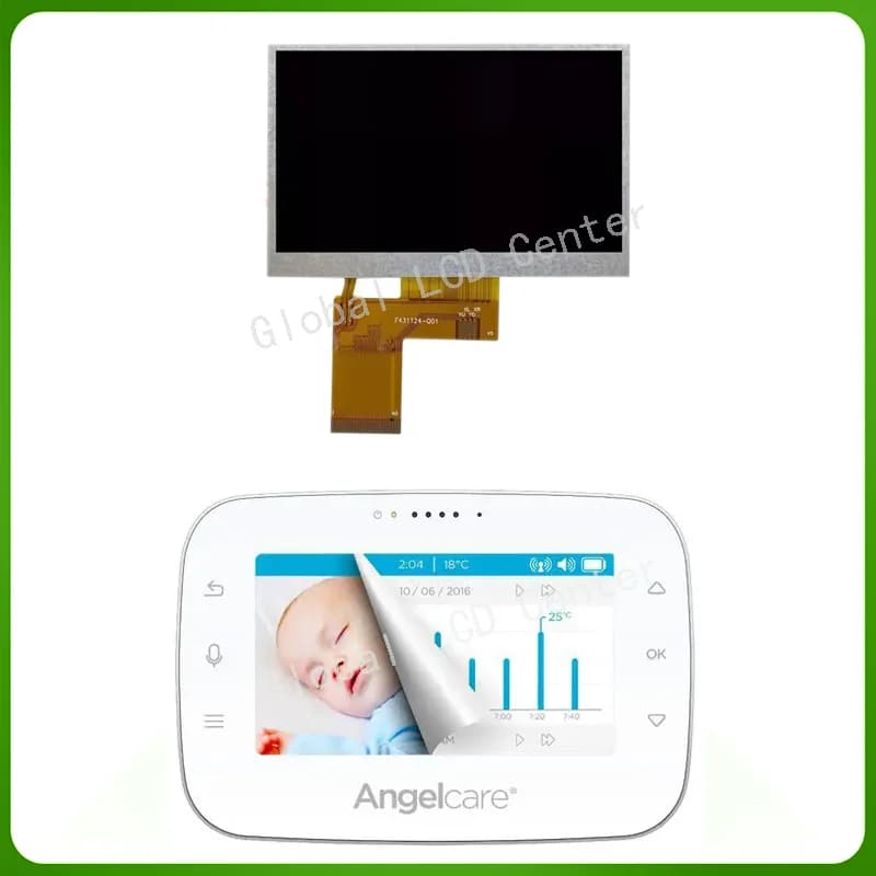 Schermo LCD originale da 4,3 pollici per baby monitor Angelcare AC327