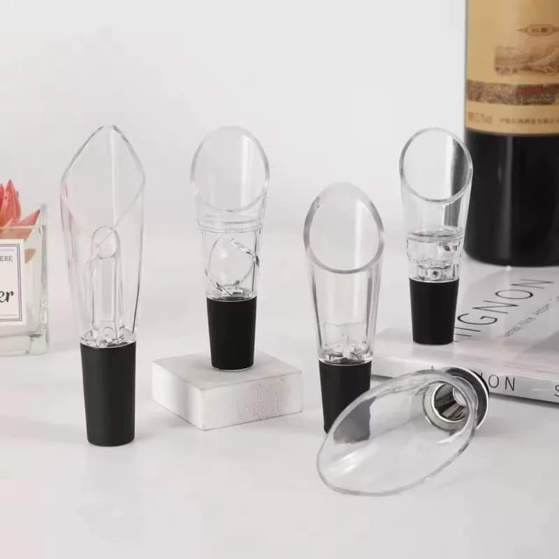 Beccuccio pourtore per aeratore per vino con tappo per vino subvuoto Aeratore per vino e set di Pompe to save wine Aeration, enjoy and preserve wine