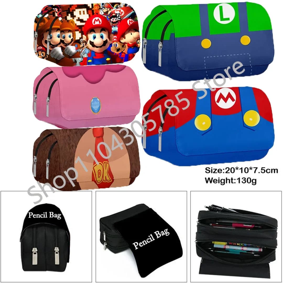 Anime Large Capacity Pencil Case Stationery School Supplies Pencil Cases Office Desk Storage Bag Students Gift Pen Case