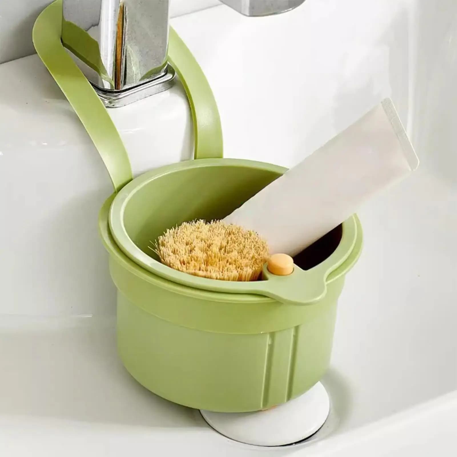 Cestello di scarico per lavello da cucina Cestello per filtro di scarico per rifiuti sospeso Scolapiatti per frutta e verdura Scaffale per spugna Scolapiatti per scaffali