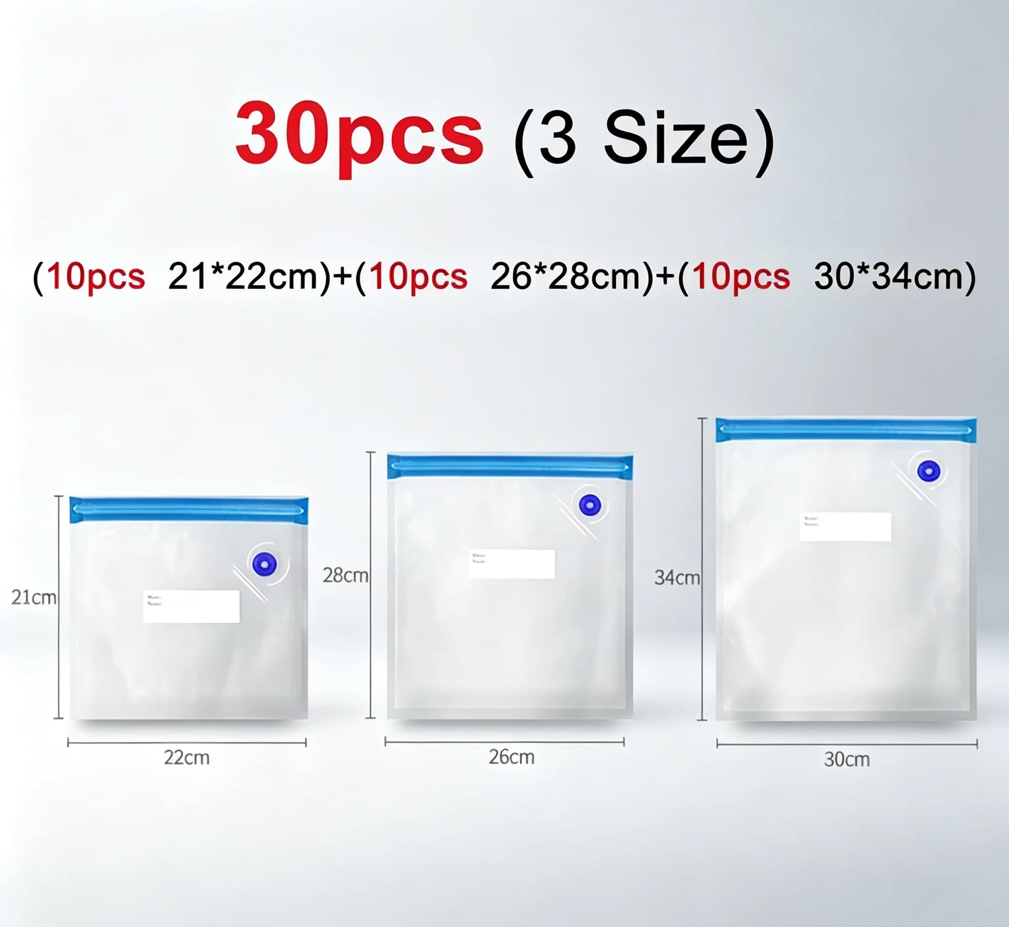 BPA Free Reusable Vacuum Food Storage Bags, Vacuum Sealer Packaging Bags for Food Fresh Keeping
