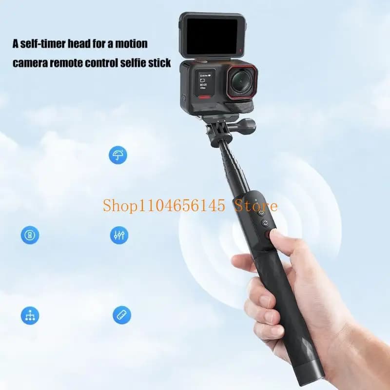 Selfie in metallo 5ASD per telecamere sportive Funzionamento remoto e montaggio treppiedi flessibili