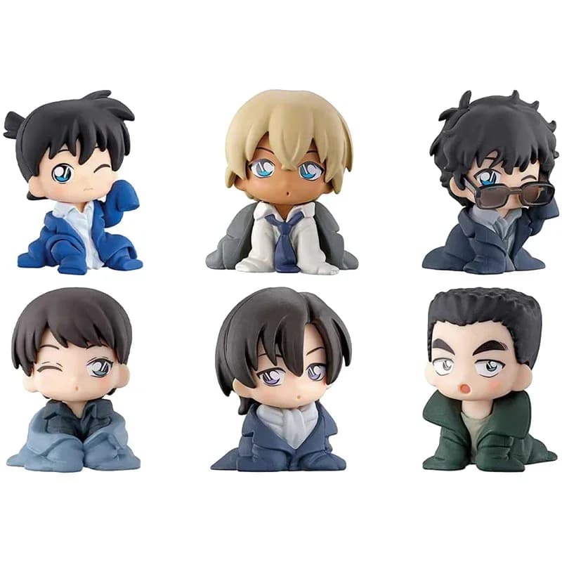 6 pz Genuino Detective Conan Gashapon Giocattoli Kuroba Kaito Furuya Rei Akai Shuichi Matsuda Jinpei Action Figure Ornamento Giocattoli Regalo