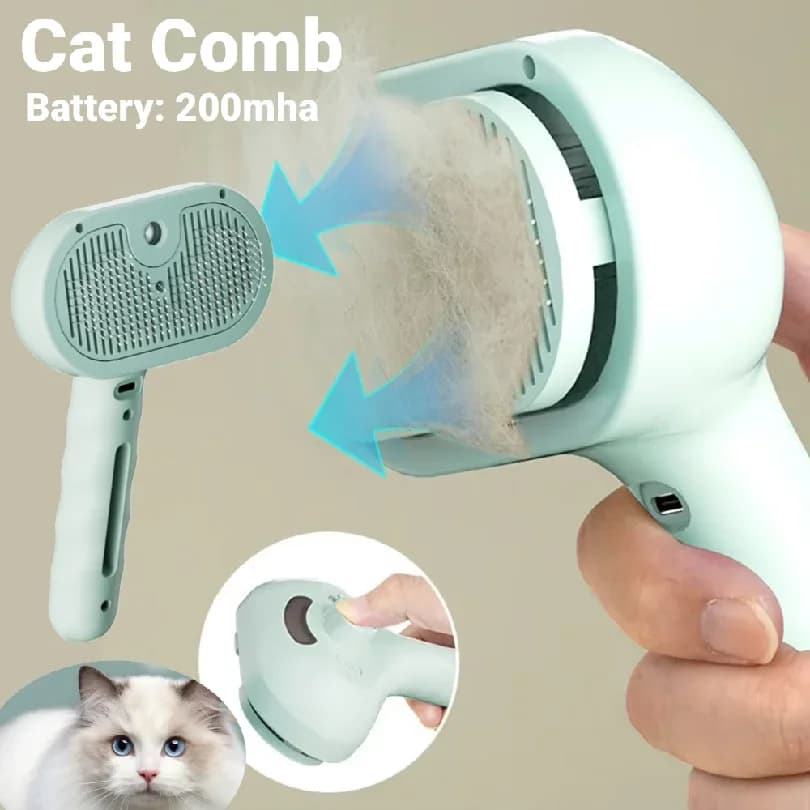 3 in 1 Cat Steam Brush Cat Hair Brush Pet Brush Pet Hair Cleaning Brush Comb for Shedding & Grooming for Cats Dogs Small Animals