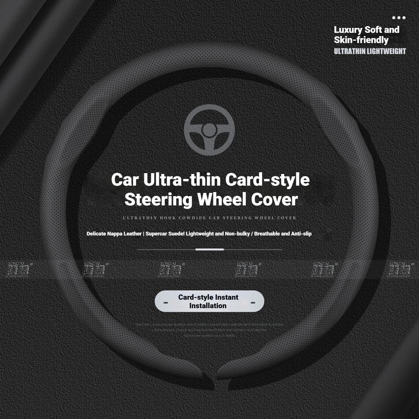 Car snap-on Leathe Anti-slip steering wheel cover For JAGUAR E-PACE F-PACE F-TYPE XE XF XK XJR XFR XJ XEL XFL Auto Accessories
