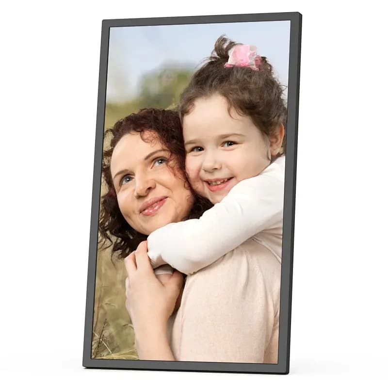 32 Inch Large Wall Mount 1920x1080 Full Function WiFi Cloud Digital Photo Frame with Clock MP3 Video Playback Plastic