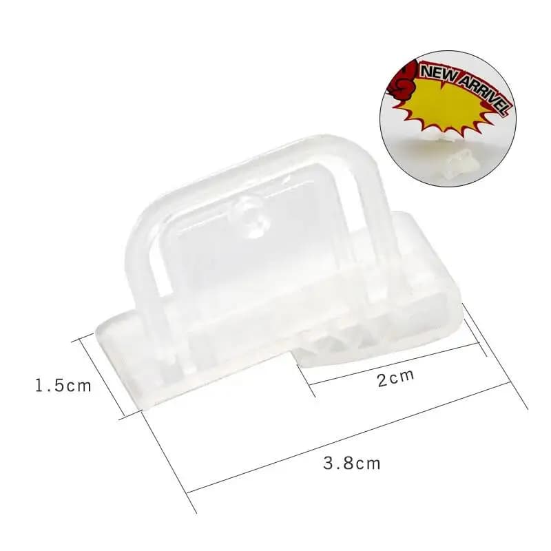 Clip per etichette da scaffale per supermercati, in PVC morbido, con morsetto per etichette, clip per cartellini dei prezzi, clip per display a scatto, clip per strisce dati, clip per cartelloni pubblicitari in KT