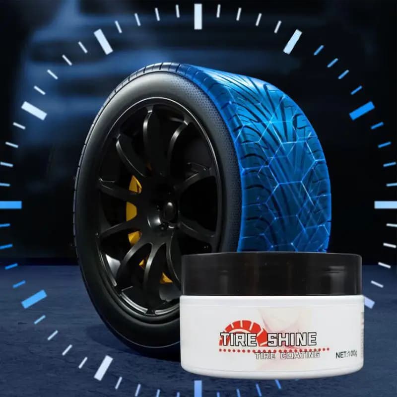 Rivestimento per pneumatici Gloss Tire Shine Applicator cura delle ruote detergente per pneumatici 100g cera per pneumatici nera protezione UV pasta polacca per auto camion