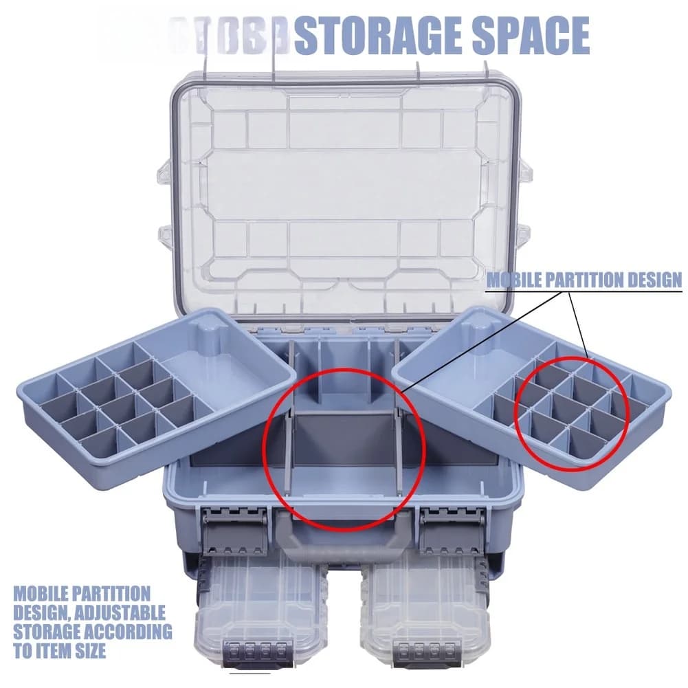 1 Piece Waterproof Portable Fishing Equipment Box For Organizing Outdoor Fishing Equipment Accessories With Large Storage Space