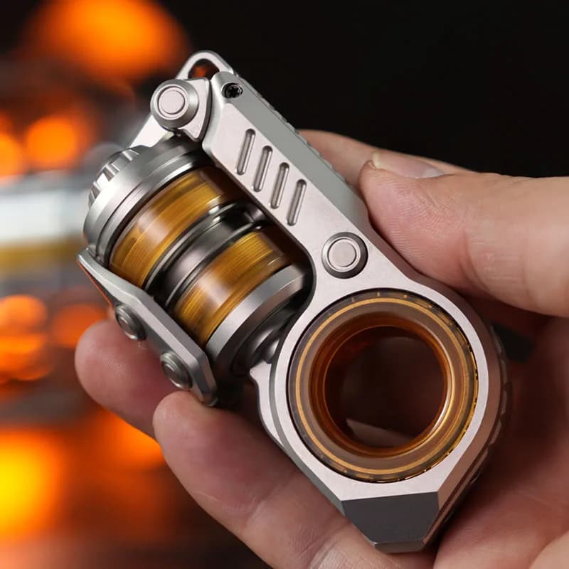 GoBiggeR Sinian Cursore meccanico Carte da lancio Ruota a cricchetto Paragrafo Anello Fidget Spinner Roller EDC Giocattolo antistress