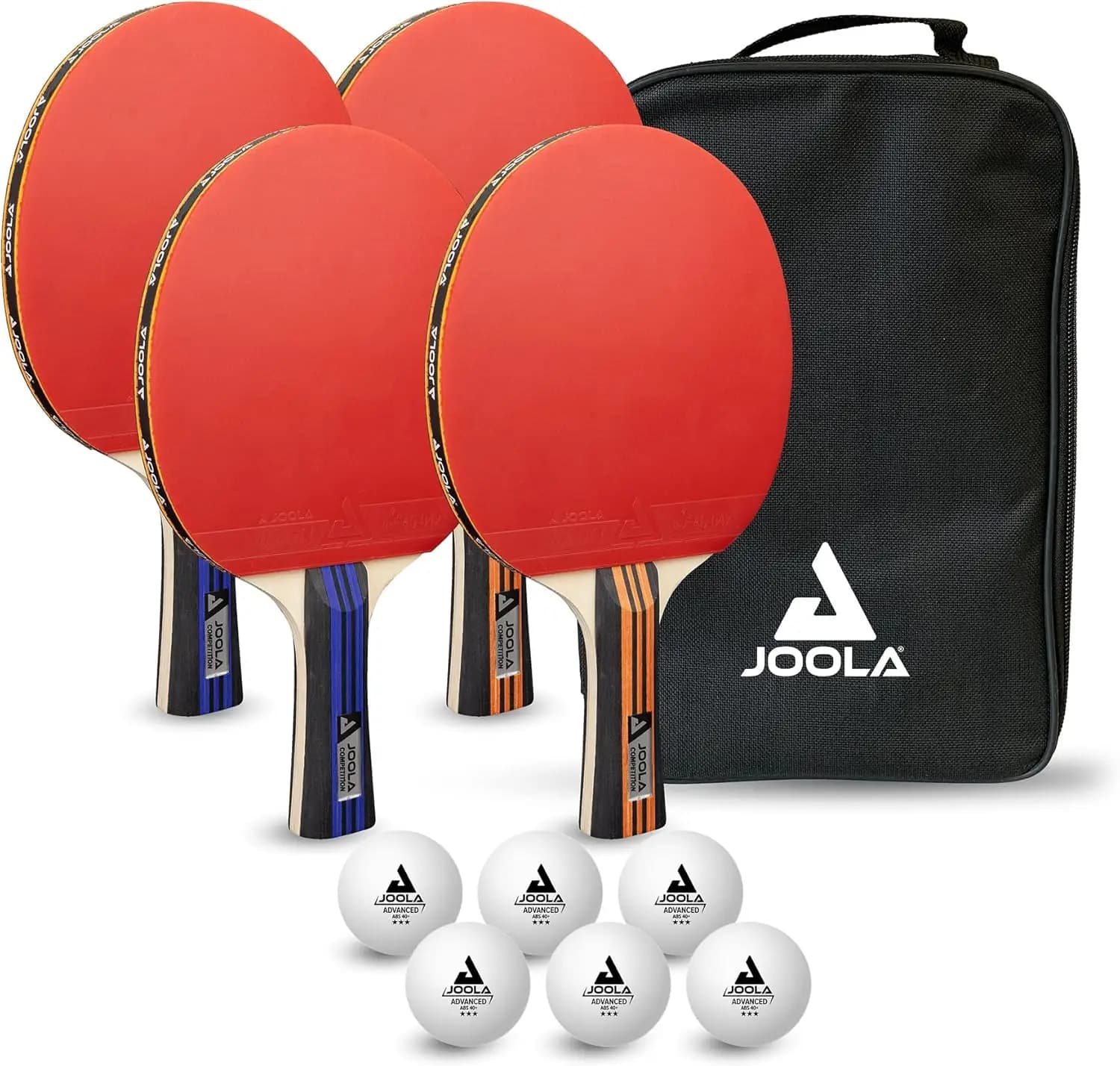 Set Professionale di Racchette da Ping Pong con 4 Racchette, 6 Palline e Custodia per Gioco Indoor e Outdoor