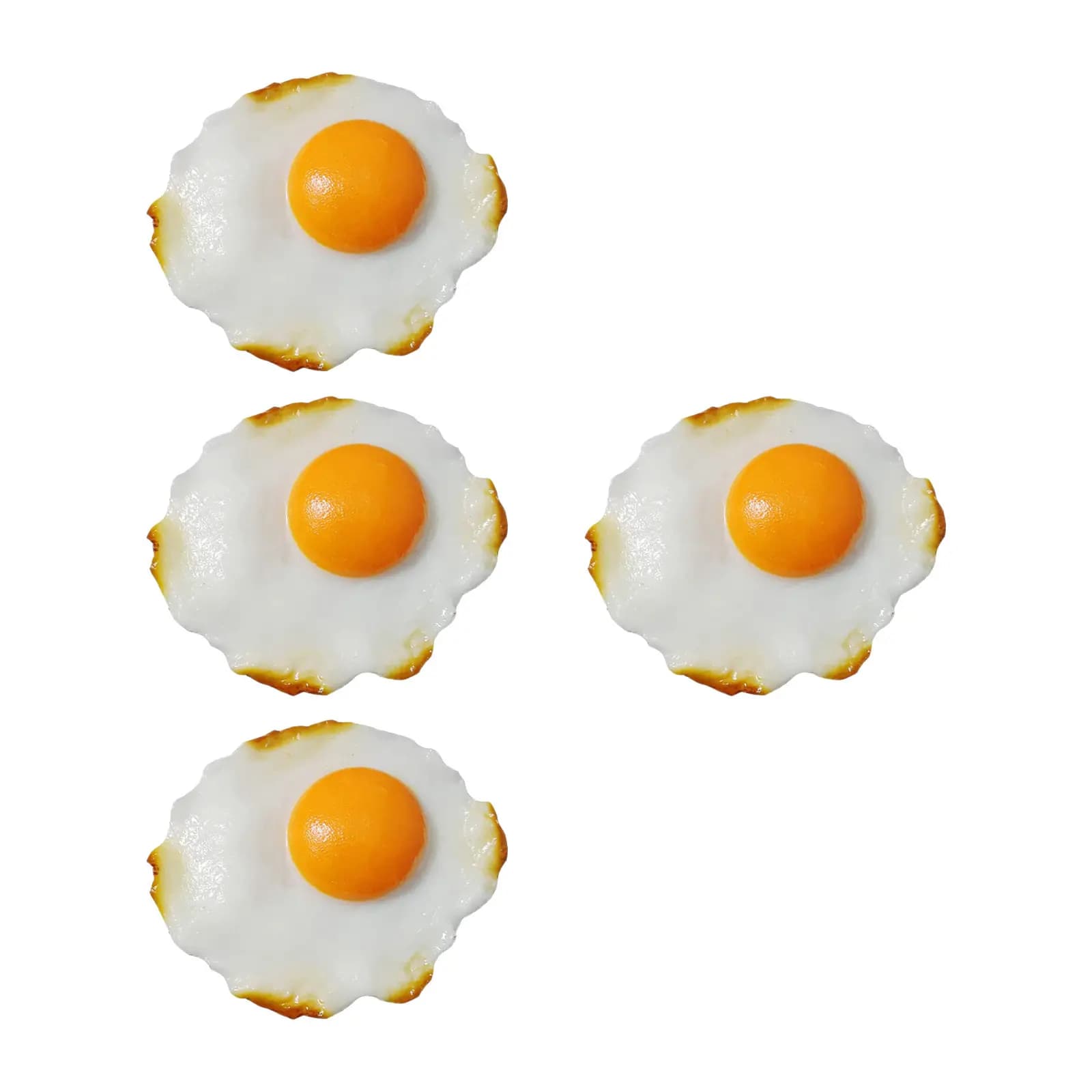 Set di 4 Pezzi di Uova Fritte Simulate, Decorative e Realistiche, per l'Educazione Precoce dei Bambini, con Padella in Ghisa e Coperchio