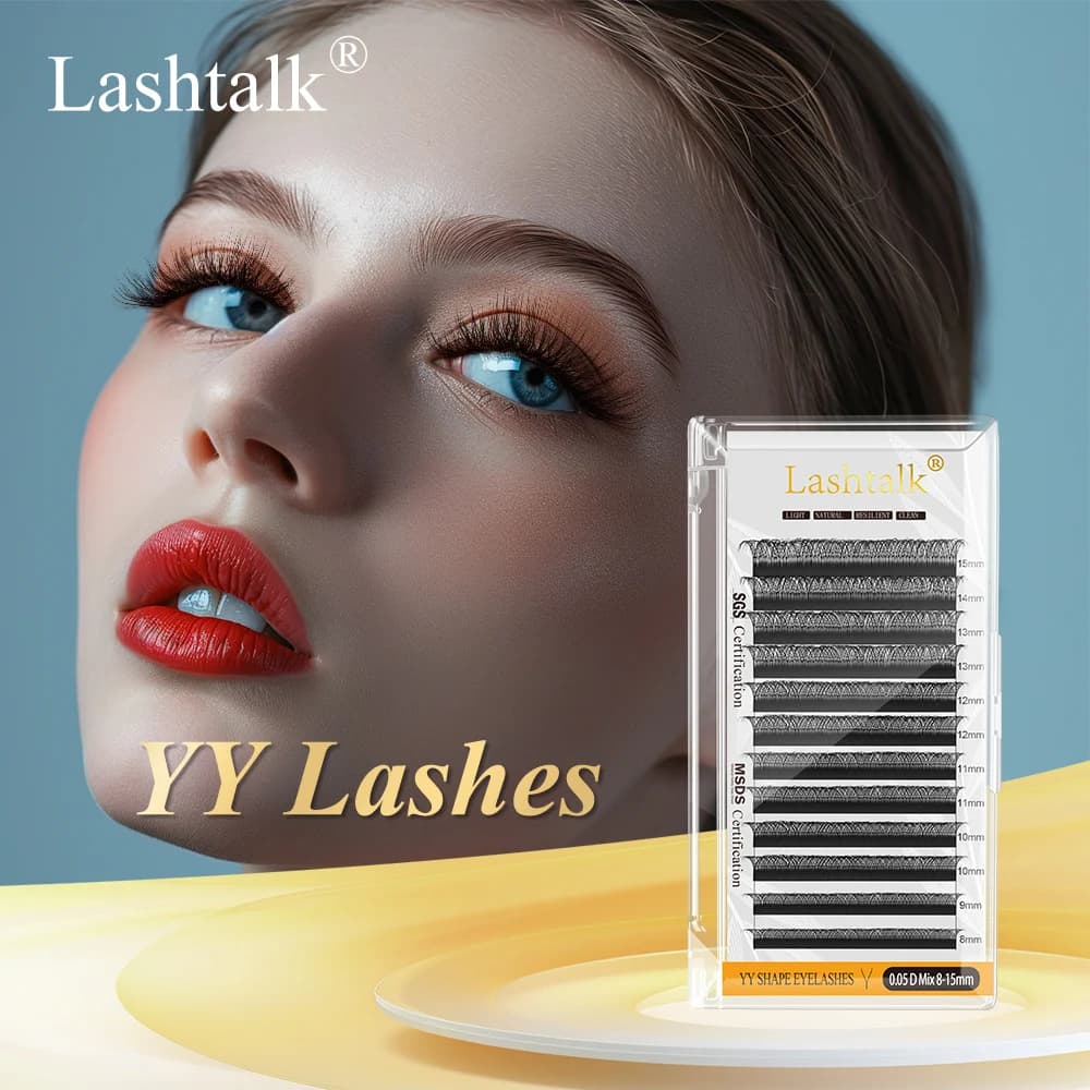 Lashtalk YY forma tessuta a mano da Nagaraku Extension ciglia Premium Soft Light Natural Makeup Mesh Net Cross ciglia finte Volume
