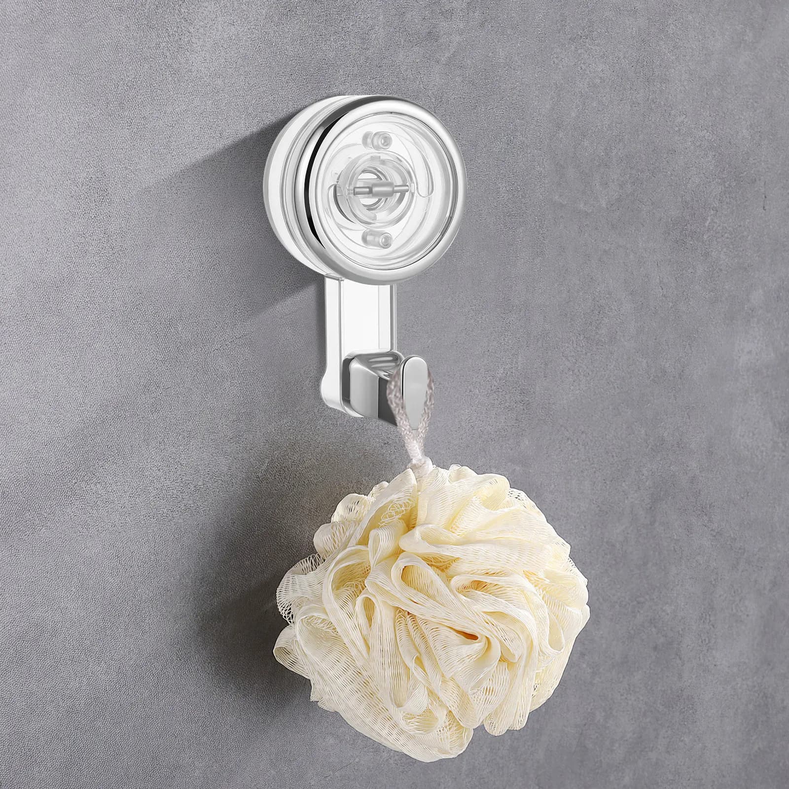 2 Pezzi Ganci a Ventosa Girevoli Resistenti Trasparenti Senza Foratura per Bagno Cucina Doccia Vetro Piastrelle Appendi Asciugamani