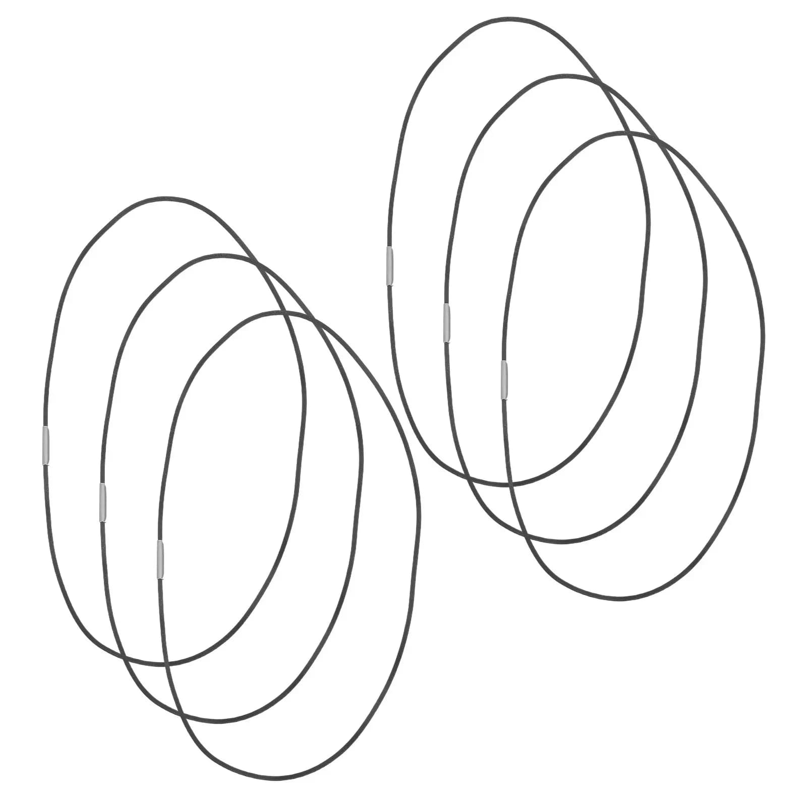 6 Pezzi Elastici Neri per Quaderni, Corde di Collegamento, Fasce di Ricambio per Quaderni, Accessori Fai-da-Te per Planner e Diari
