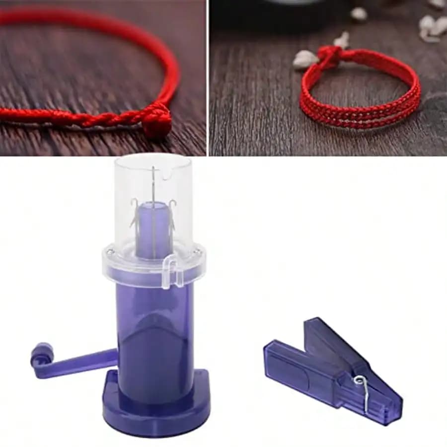 Portable Hand Knitting Machine Embellishment Knit Loom Knitting Machine Bracelet Weave Tool for DIY Handmade Sweater Scarf