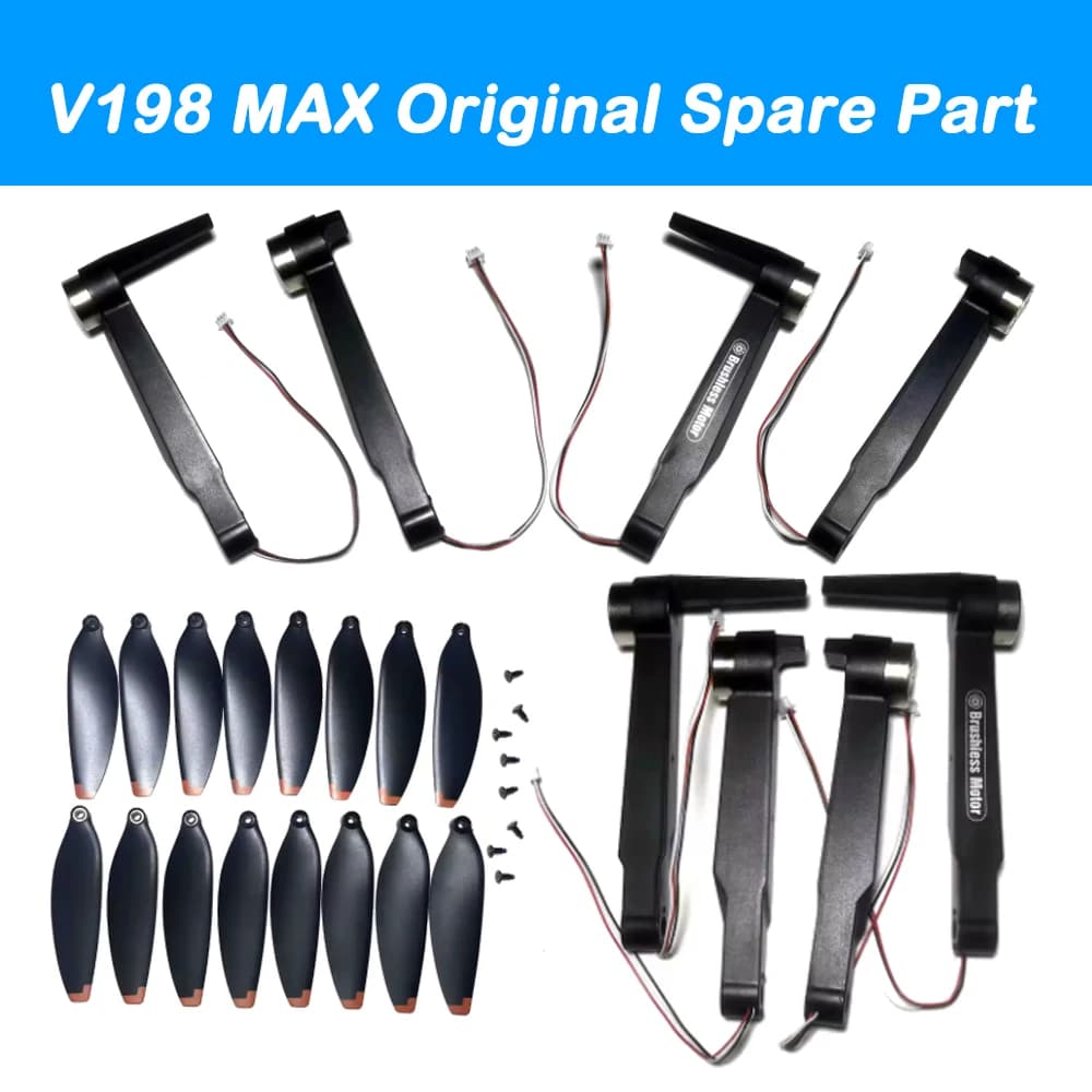 Pezzo di ricambio originale per V198 GPS RC Drone Accessorio V198 V198 MAX Pala dell'elica Maple Leaf/Braccio motore A1/A2/B1/B2 Parte braccio