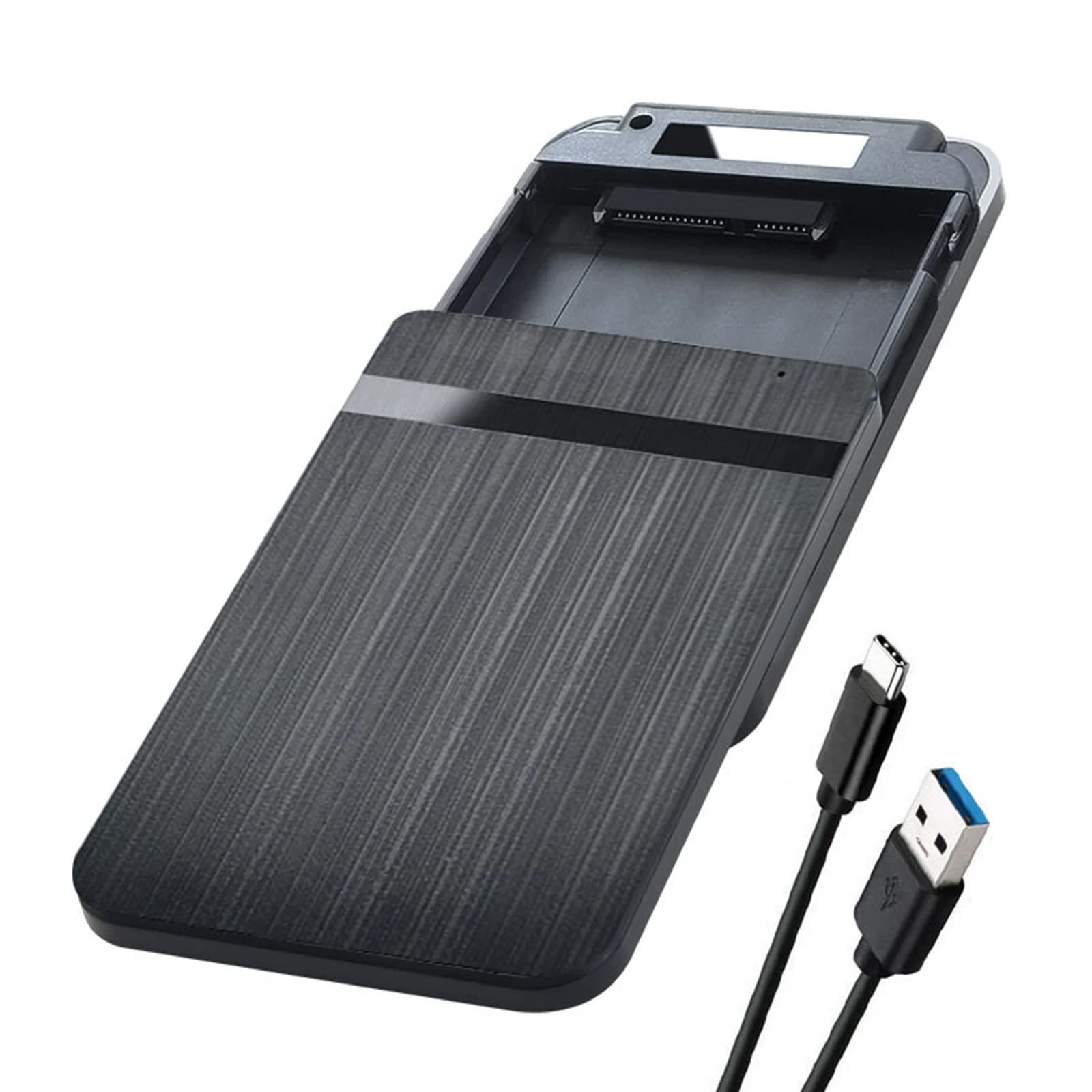 Box esterno per HDD/SSD da 2,5 pollici SATA a USB 3.0 da 5 Gbps con cavo USB - Custodia mobile per disco rigido