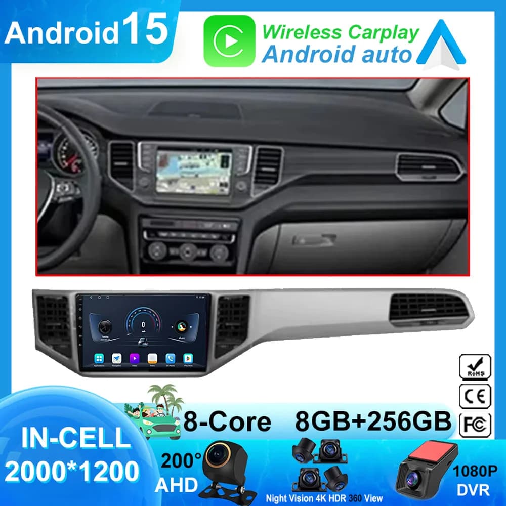 Android Car Dvd 14 For Volkswagen VW Sportsvan 2016-2019 High Performance stereo main unit No 2din DVD DashCam Multimedia player