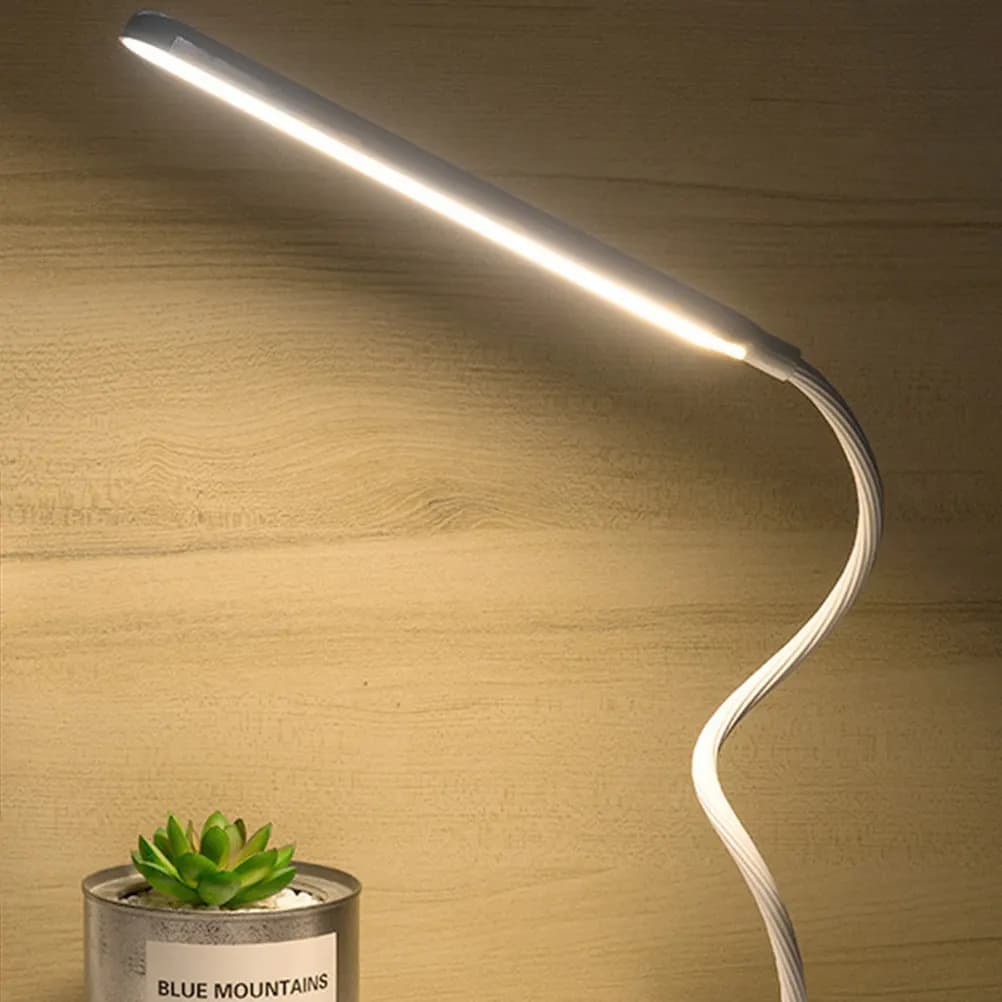Lampada da Scrivania a Clip Dimmerabile, Luce Notturna LED Flessibile con Collo d'Oca, Protezione per gli Occhi, Luce da Lettura per Comodino