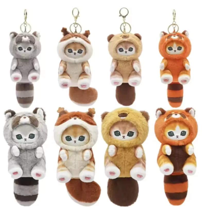 Portachiavi Kawaii con Ciondolo a Forma di Gatto Squalo Mofusand, Bambola Travestita, Decorazione per Zaino, Giocattoli