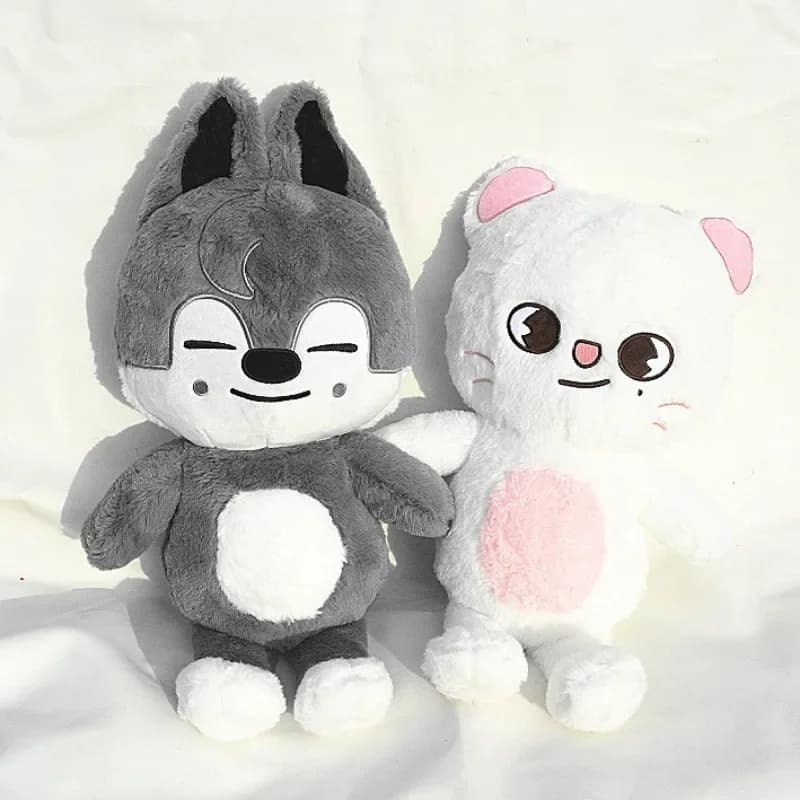 50cm Kpop Skzoo Plush Toy Wolfchan Kawaii Cartoon Stuffed Animal Plushie Doll Large Size Sleeping Pillow Gift