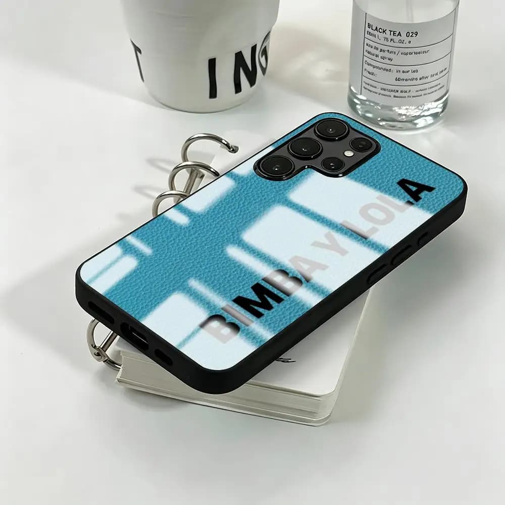 B-BIMBA Y LOLA logo Phone Case For Samsung S26 S25 S24 S23 S22 S21 S20 Plus Ultra Note20 Glass Magnetic Case