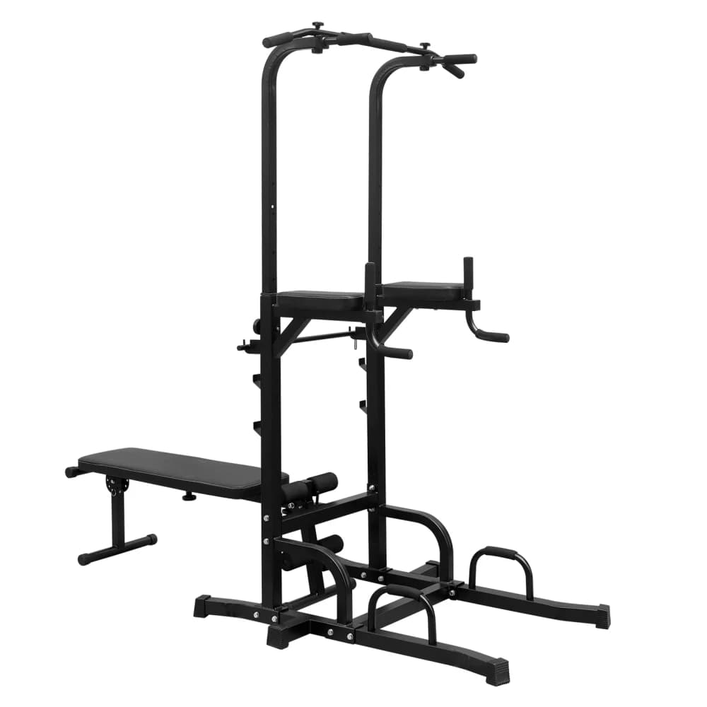 Power Tower Dip Station Pull Up Bar Stand Adjustable Height Multifunction Fitness Training Equipment for Heavy Duty Home