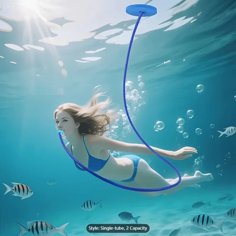 Full Dry Respirator 2 Meter Diving Swimming Equipment Anti Choking Breathing Tube Underwater Breathing Valve Breathing Oxygen