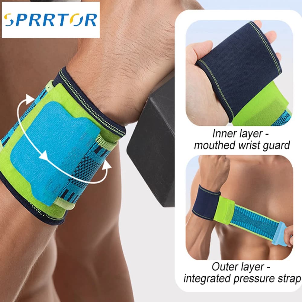 Fascia da Polso Unisex - Supporto Compressivo Regolabile per Sindrome del Tunnel Carpale, Sollievo dal Dolore e Allenamenti in Palestra, Sollevamento Pesi