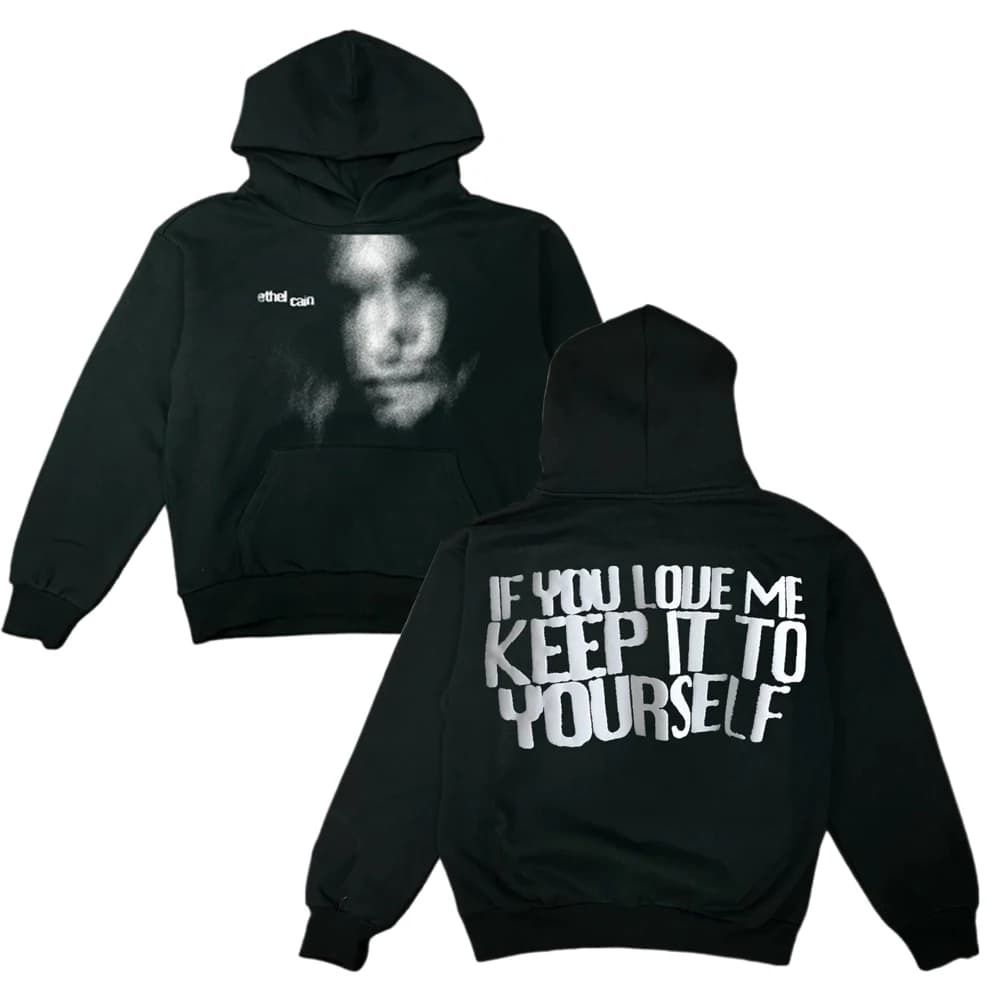Ethel Cain Se Ti amo Mantenere per te stesso Felpa con cappuccio Felpa con cappuccio da uomo divertente Harajuku Felpa pullover in pile unisex Street Wear