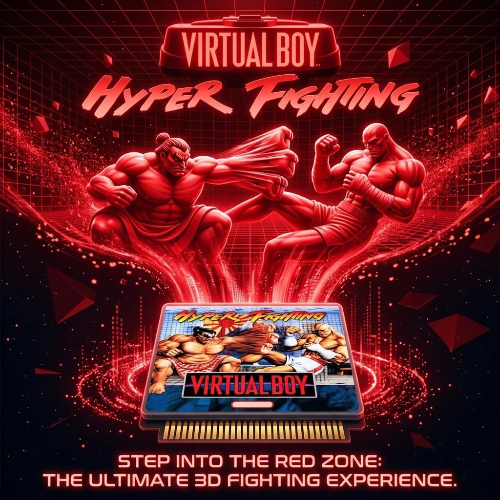Hyper Fighting Special Edition per Virtual Boy – Cartuccia Flash ad Alte Prestazioni | Hardware V-FLASH Premium | Alimentato a batteria