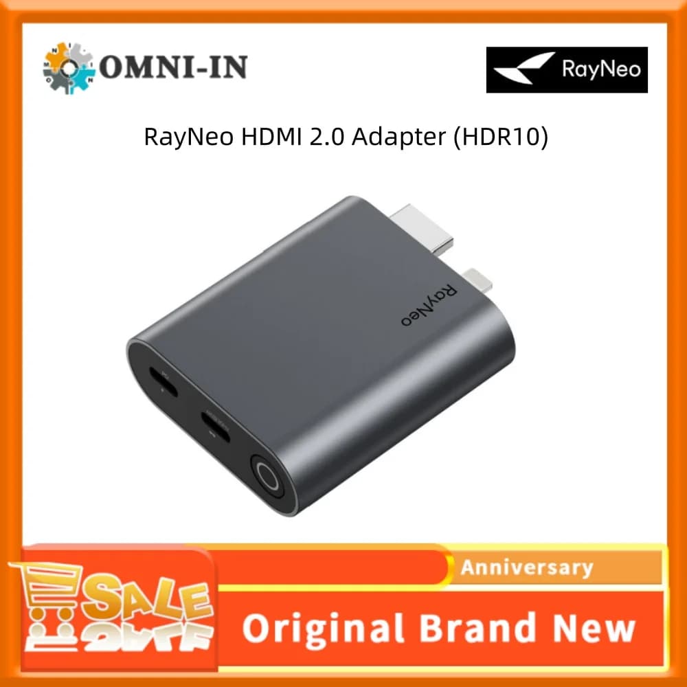 RayNeo HDMI 2.0 Adapter (HDR10) for Air 4 Pro, USB-C Display Connection,4K@30Hz & 1080P@120Hz Output