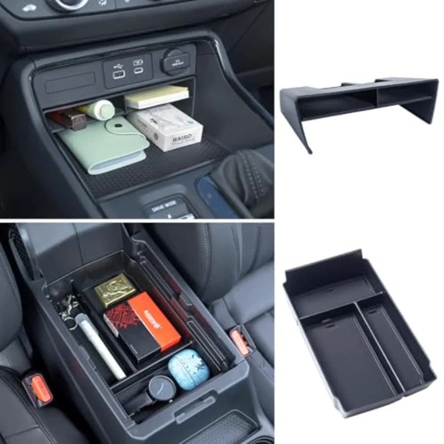 2PCS Center Console Organizer and Armrest Tray for Honda CRV 2026 2025 2024 2023 CR-V Hybrid Accessories ABS Plastic Material I