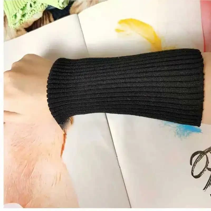Thickened Knitted Sleeve Covers Elastic Cuff down Jacket Children's Sleeve Mouth Autumn Season Seven-Quarter Length Other Mat...