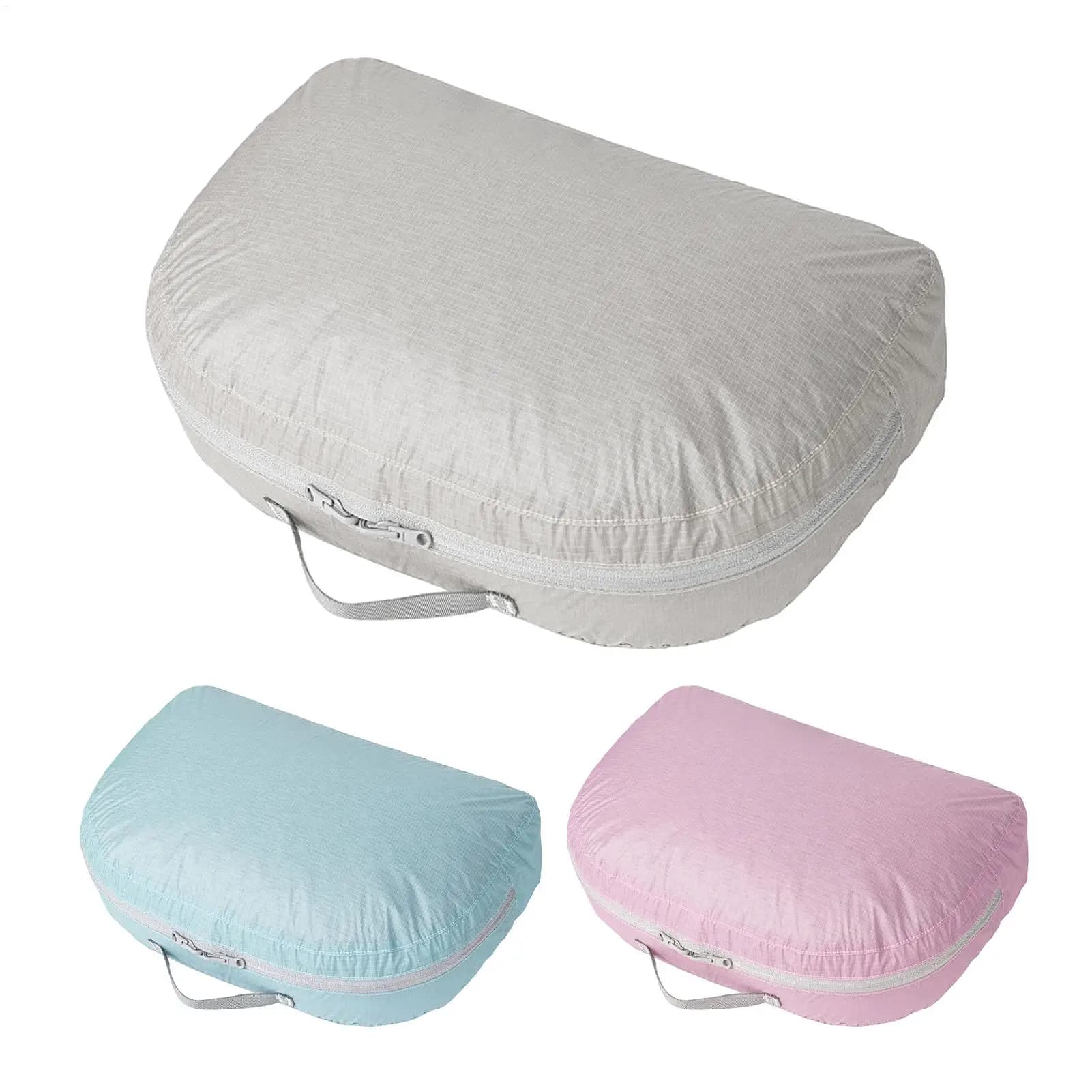 2 In 1 Foldable Travel Duffle Bag Quick-Drying Lightweight Dustproof Portable Pillow Storage Pouch For Airplane Hiking Tent